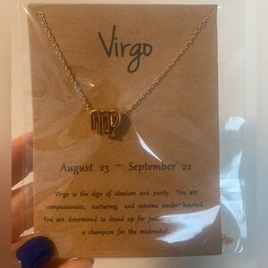 NWT Gold Plated Astrological Sign Necklace - Virgo